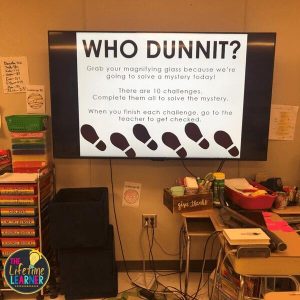 detective classroom transformation worksheets slides for TV