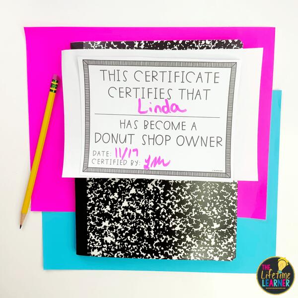 donut shop classroom transformation certificate