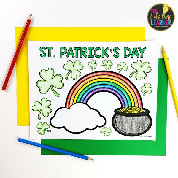 st patricks day coloring page