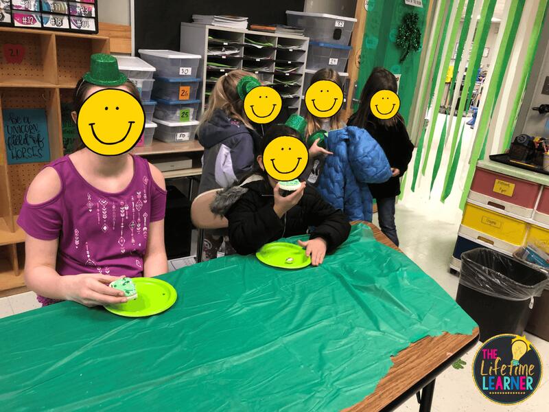st. patrick's day classroom transformation students working