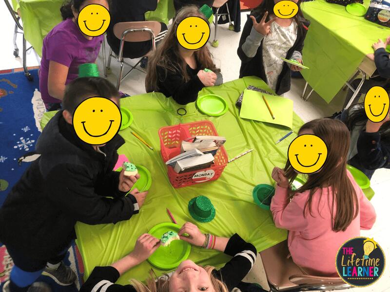 st. patrick's day classroom transformation students working