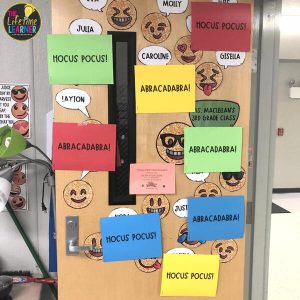 magician classroom transformation door decor