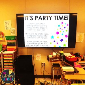 party classroom transformation slides for TV