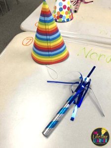 party hat and party blower