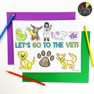 veterinarian classroom transformation coloring page