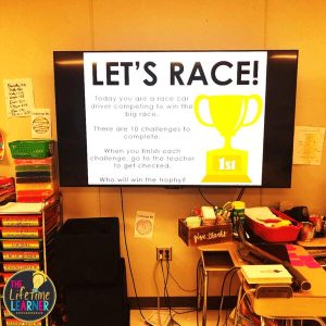 race car slides for tv