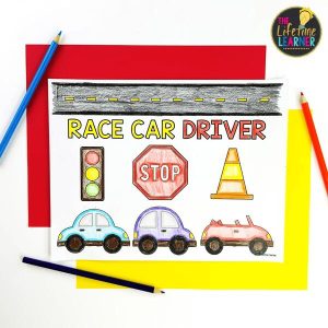race car coloring page
