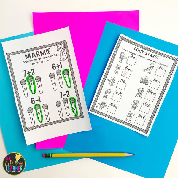 rock star worksheet