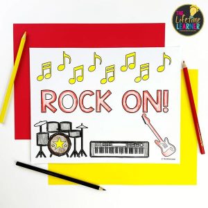 rock star coloring page