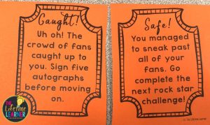 rock star chance cards