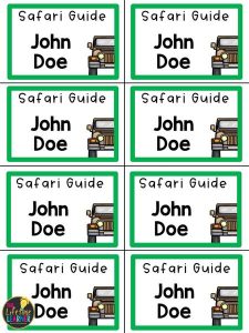 safari nametags