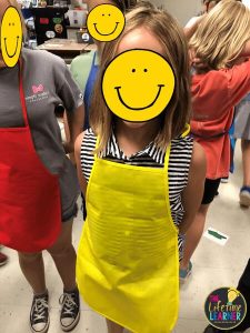 girl doing an artist classroom transformation