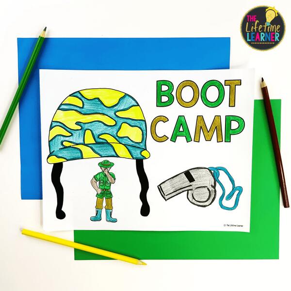 boot camp classroom transformation coloring page