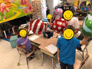 candy classroom transformation group of students working