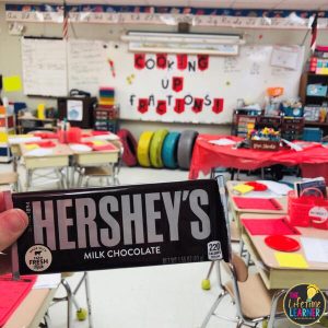 chef classroom transformation hershey bar in front of decorations