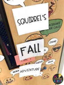 fall classroom transformation posters for door