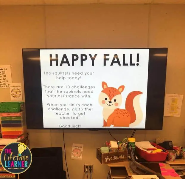 fall classroom transformation slides for TV