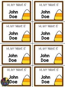 halloween name tags