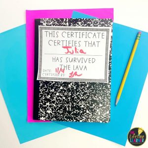 the floor is lava classroom transformation certificate