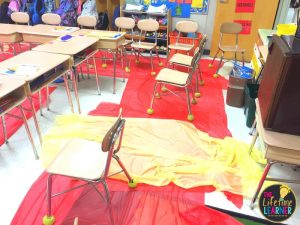 the floor is lava classroom transformation room set up
