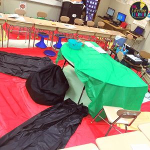 the floor is lava classroom transformation room set up