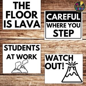 the floor is lava classroom transformation posters