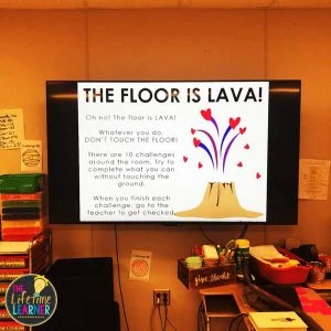 the floor is lava classroom transformation slides for TV