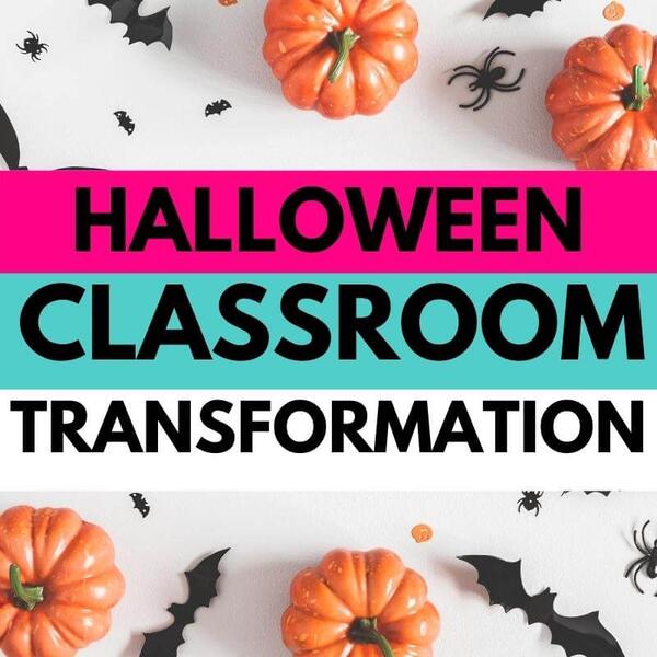 halloween classroom transformation