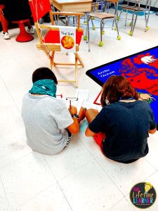 space classroom transformation kids working