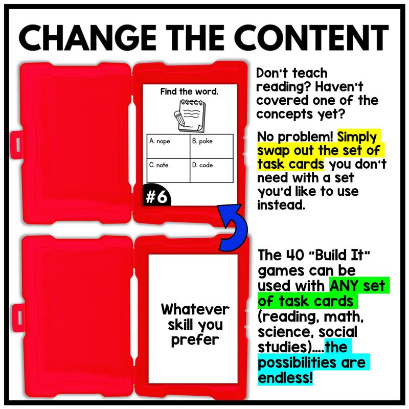 Build It Kindergarten 1st Grade Phonics Card Games - Image 4