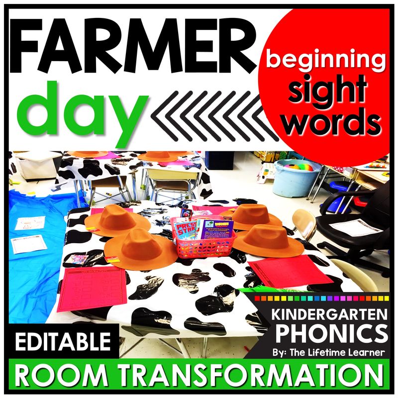 Kindergarten Sight Words Farm Room Transformation