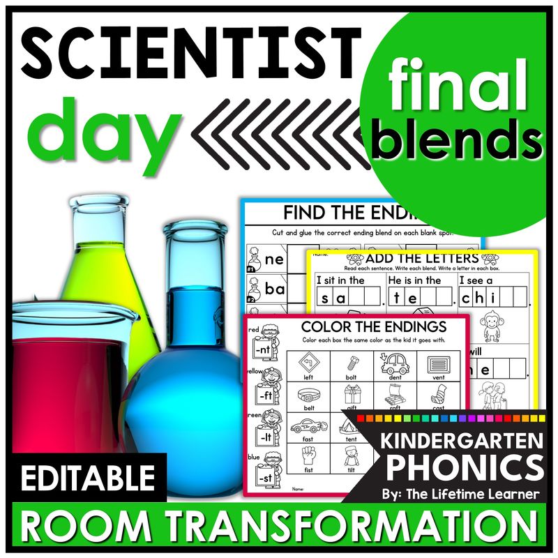 Kindergarten Final Blends Scientist Room Transformation