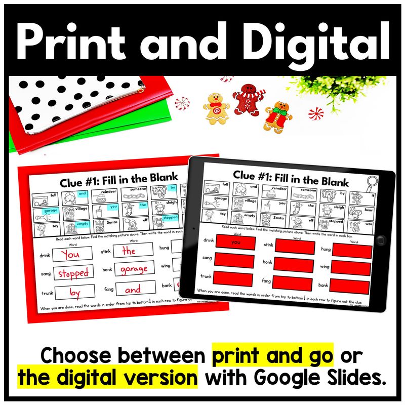 Christmas 1st Grade Phonics Mystery – Reading Review - Image 4
