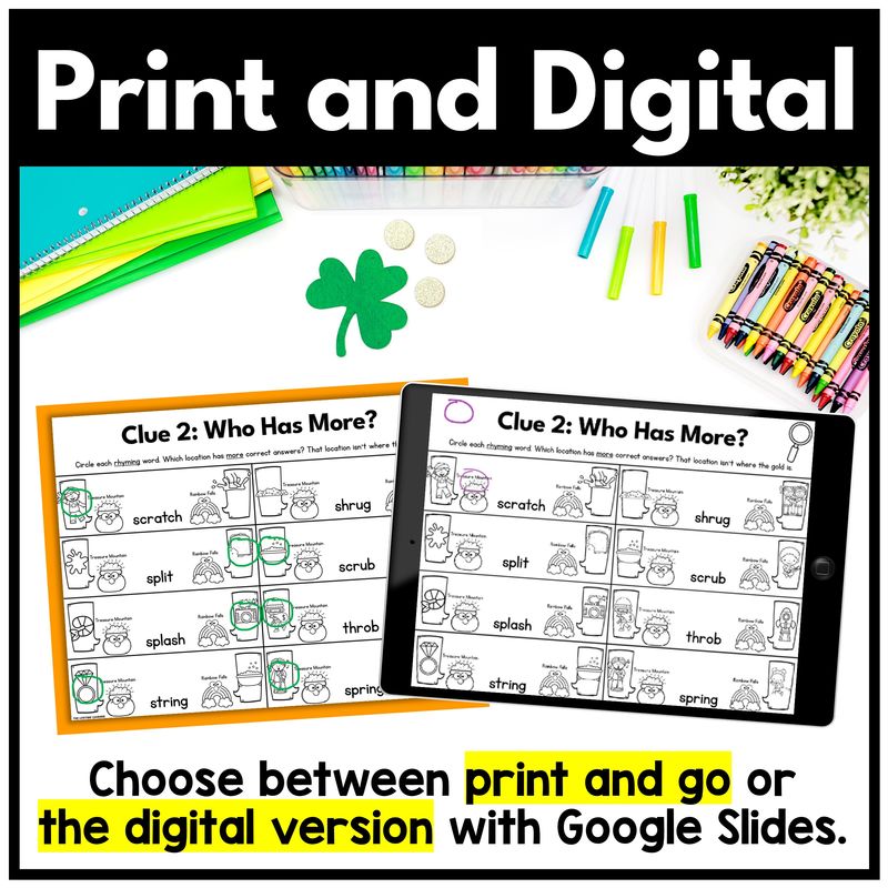 St. Patrick’s Day 1st Grade Phonics Mystery – Phonics Review - Image 4