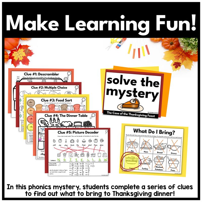 Thanksgiving 1st Grade Phonics Mystery – Reading Review - Image 2