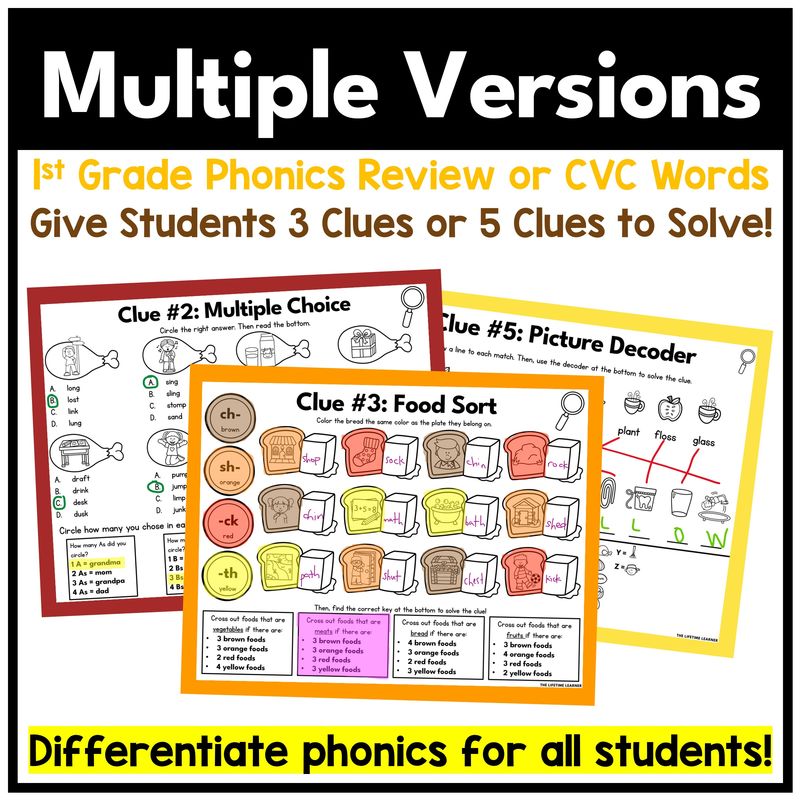 Thanksgiving 1st Grade Phonics Mystery – Reading Review - Image 3