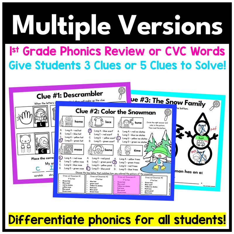 Winter 1st Grade Phonics Mystery – Reading Review - Image 3