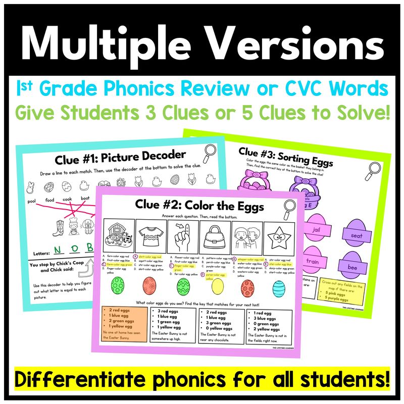 Easter 1st Grade Phonics Mystery – Reading Review - Image 3