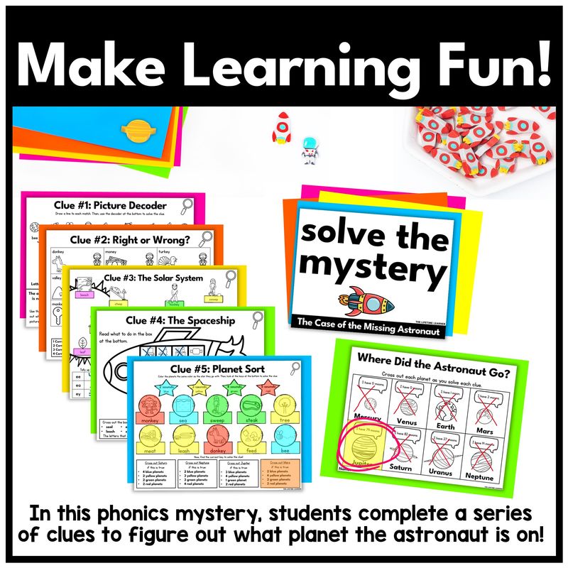 Space 1st Grade Phonics Mystery – Long E - Image 2
