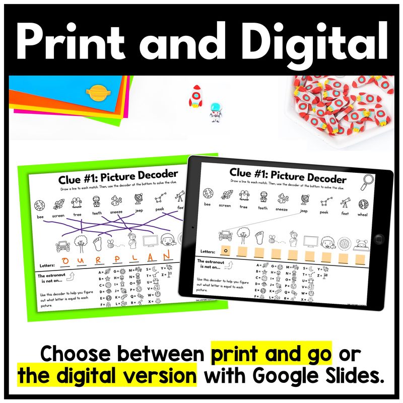 Space 1st Grade Phonics Mystery – Long E - Image 4