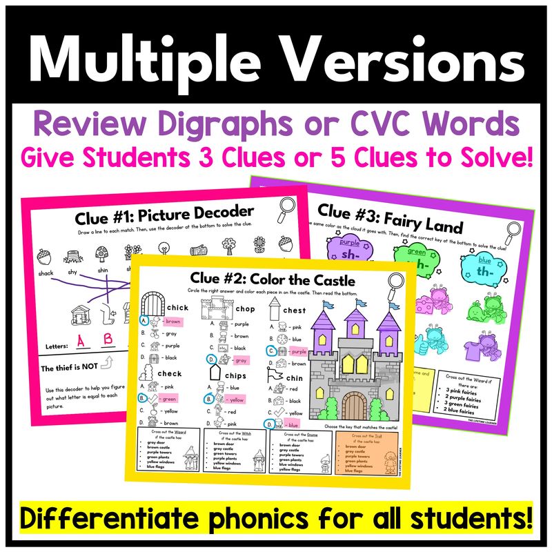 Magic 1st Grade Phonics Mystery – Digraph Review - Image 3