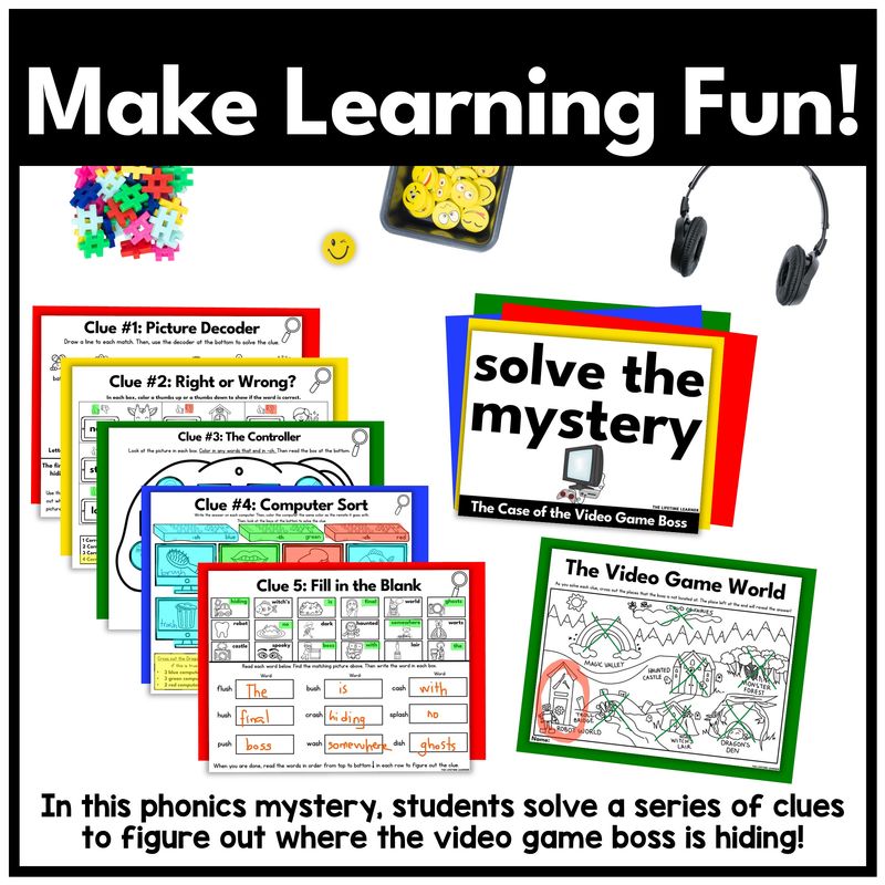Video Game 1st Grade Phonics Mystery – Ending Digraph Review - Image 2