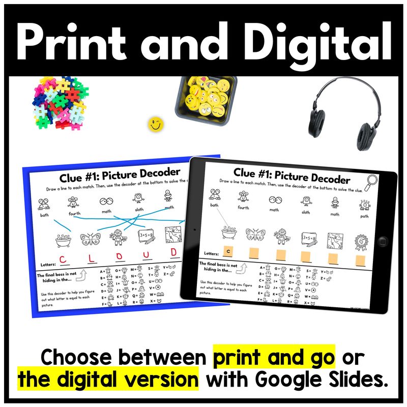 Video Game 1st Grade Phonics Mystery – Ending Digraph Review - Image 4