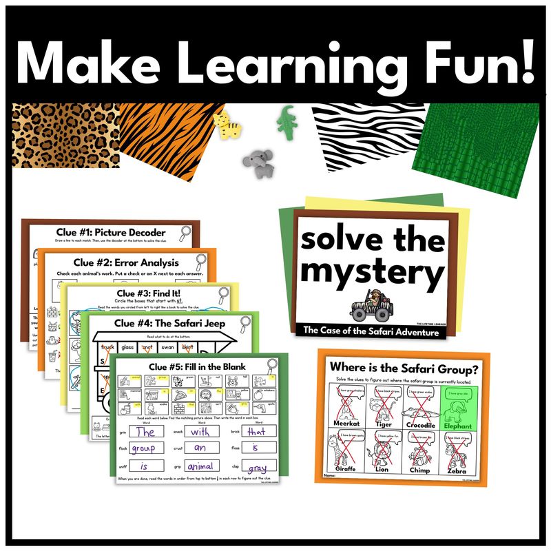 Safari 1st Grade Phonics Mystery – Beginning Blends - Image 2