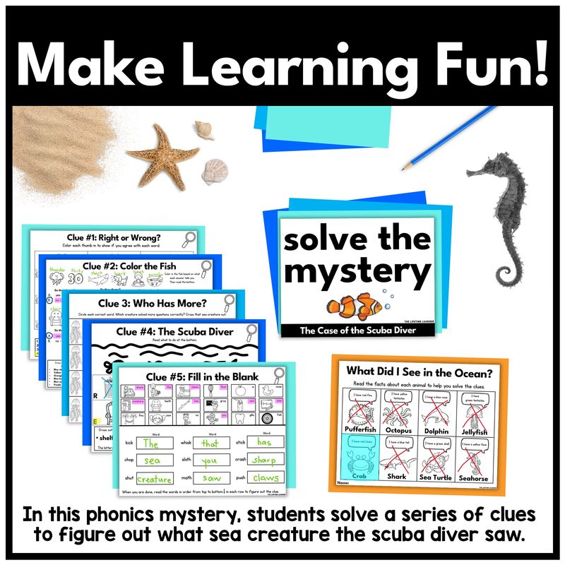 Ocean 1st Grade Phonics Mystery – Digraph Review - Image 2