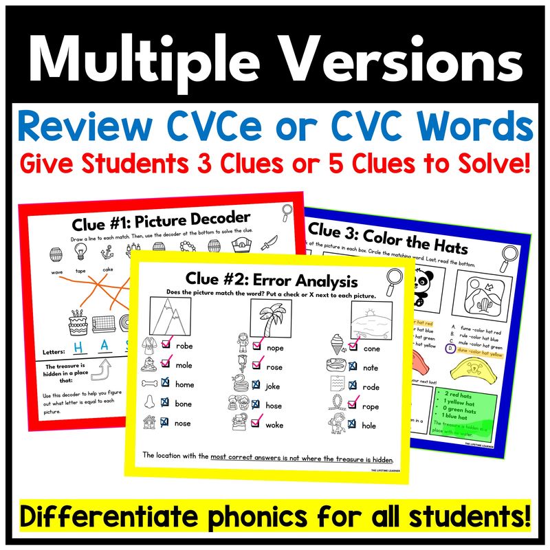 Pirate 1st Grade Phonics Mystery – CVCe Words - Image 3