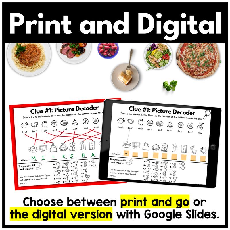 Restaurant 1st Grade Phonics Mystery – Long O - Image 4