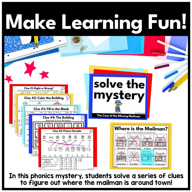 Mailman 1st Grade Phonics Mystery – Glued Sounds - Image 2