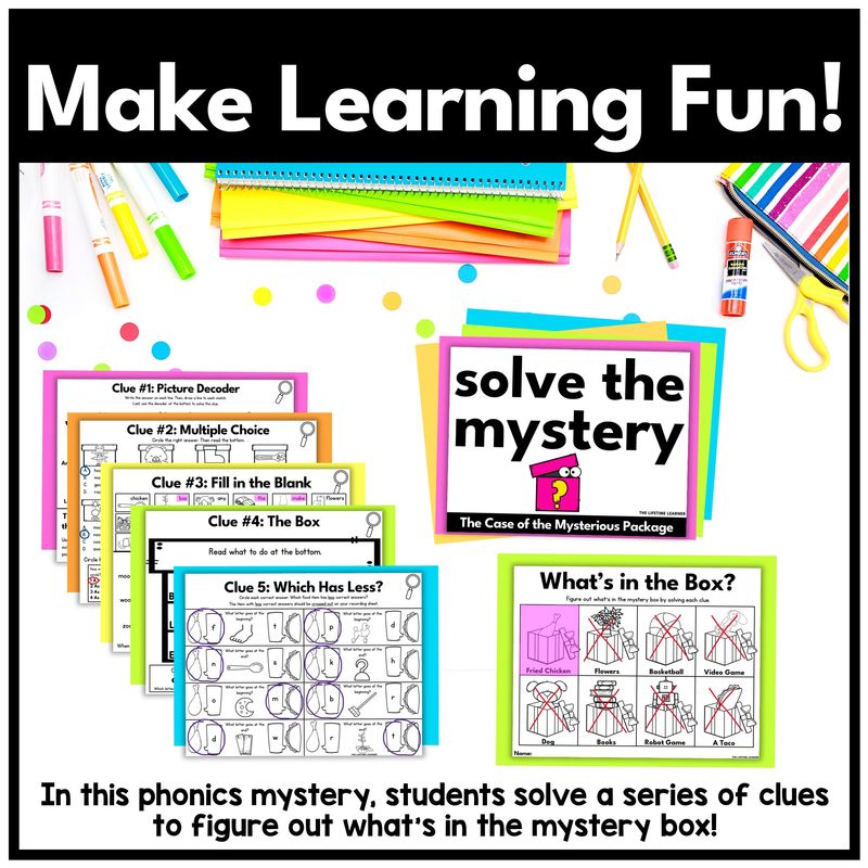 Box 1st Grade Phonics Mystery – Short and Long OO - Image 2