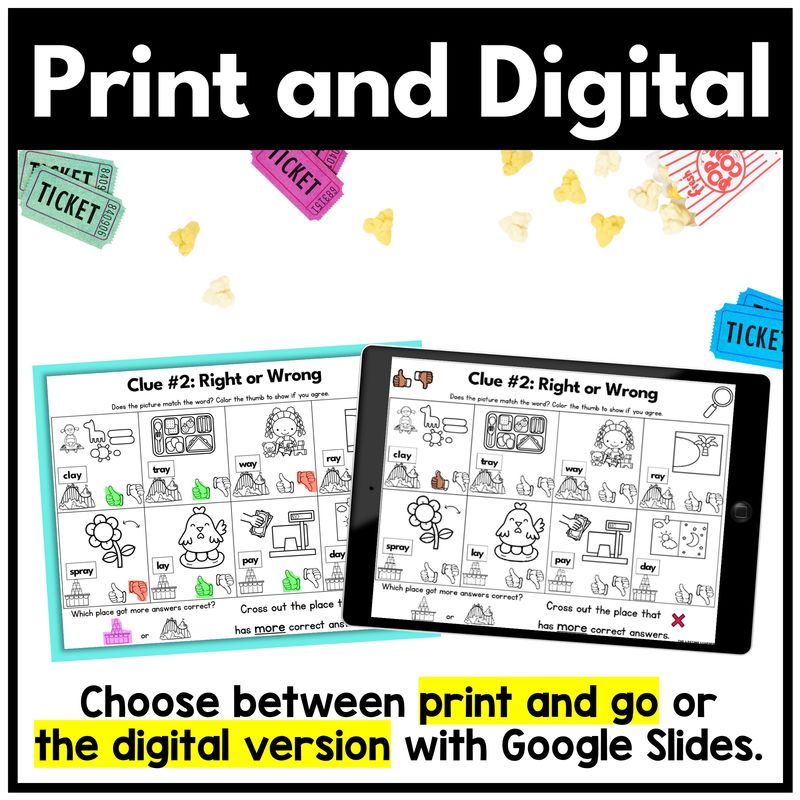 Theme Park 1st Grade Phonics Mystery – Long A - Image 4